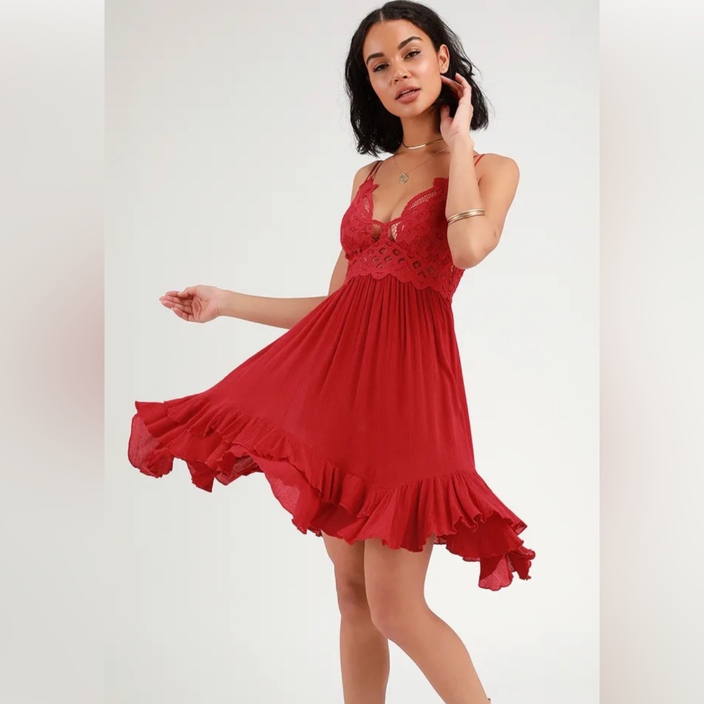 Free People FP One Adella Slip Lace Mini Dress Small